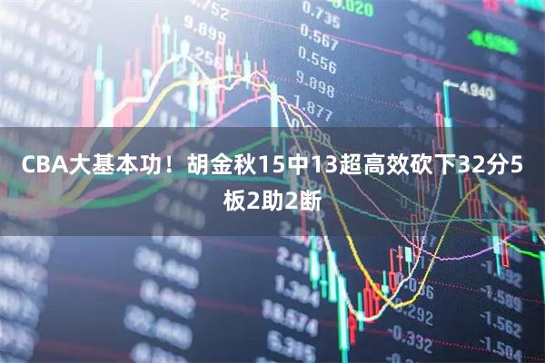 CBA大基本功！胡金秋15中13超高效砍下32分5板2助2断